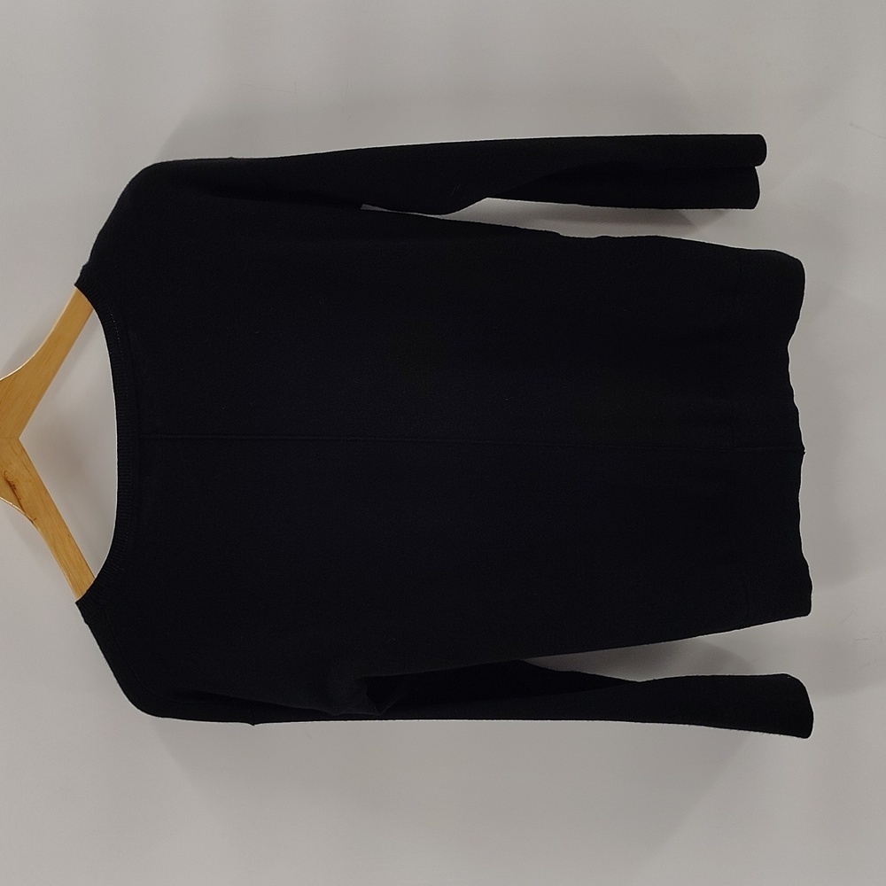 Loft Pullover Sweater Size Small Solid Black With… - image 7